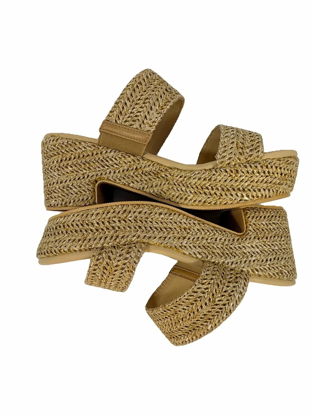 NWT North Oak Espadrilles Platform Wedge Sandals Size 7 Women's